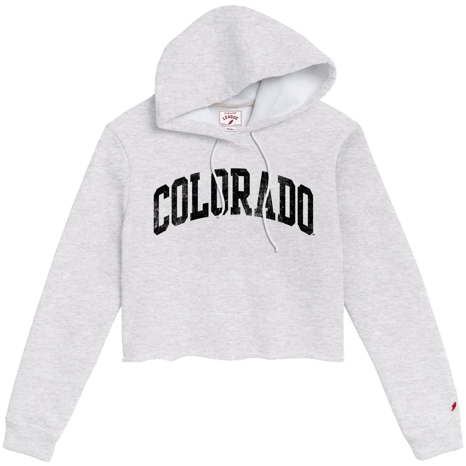League Collegiate Wear Colorado Buffaloes 2-Hit 1636 Cropped Pullover Hoodie - view number 2