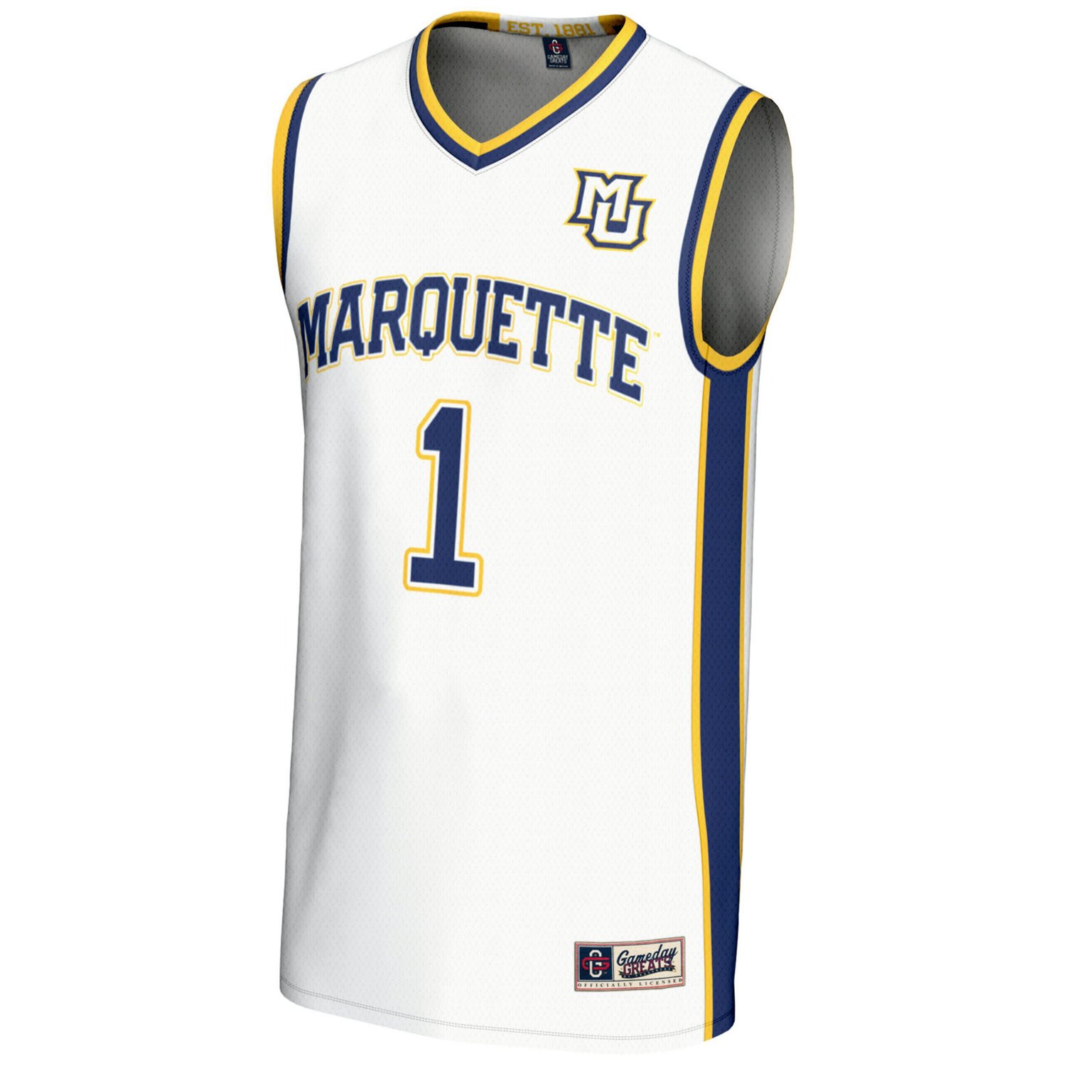 Male GameDay Greats 1 Marquette Golden Eagles Lightweight Basketball Jersey - view number 2