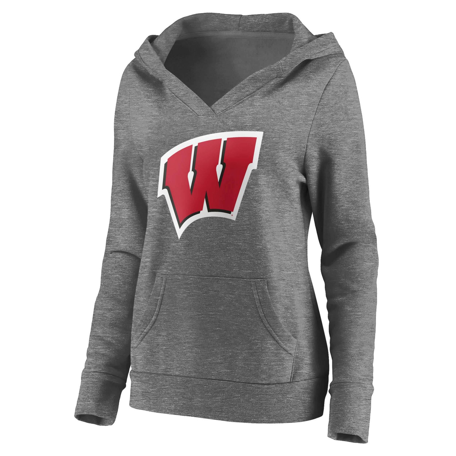 Men's Fanatics Wisconsin Badgers V-Neck Pullover Hoodie                                                                          - view number 2