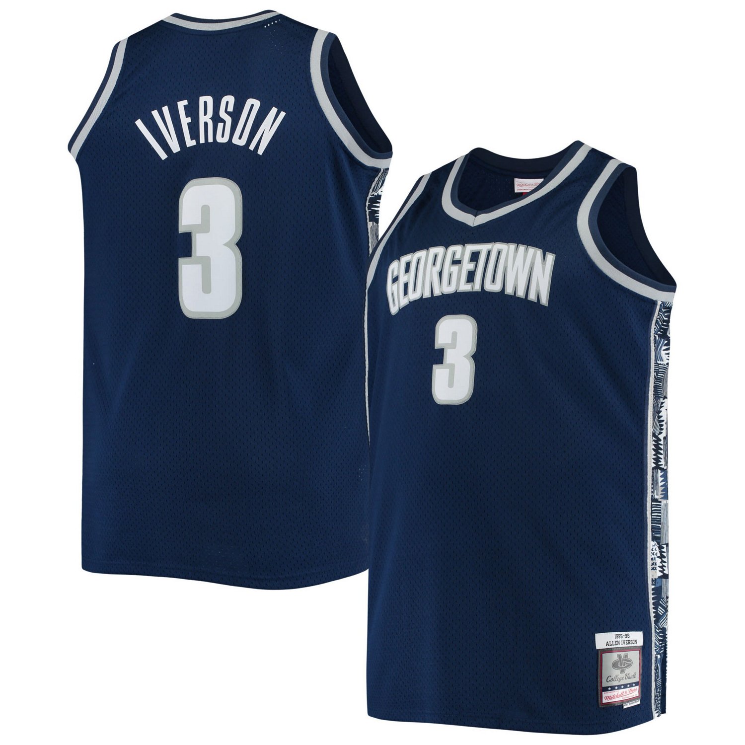 Mitchell  Ness Allen Iverson Georgetown Hoyas Big  Tall 1995/96 Replica Player Jersey
