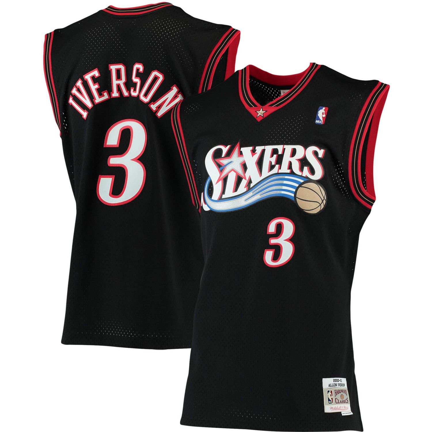Mitchell  Ness Allen Iverson Philadelphia 76ers 2000 01 Big Tall Hardwood Classics Swingman Jersey