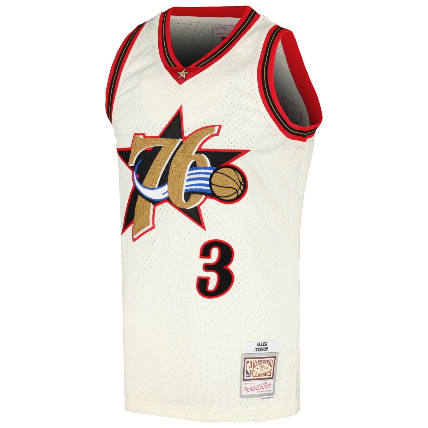 Mitchell  Ness Allen Iverson Philadelphia 76ers Chainstitch Swingman Jersey                                                      - view number 2