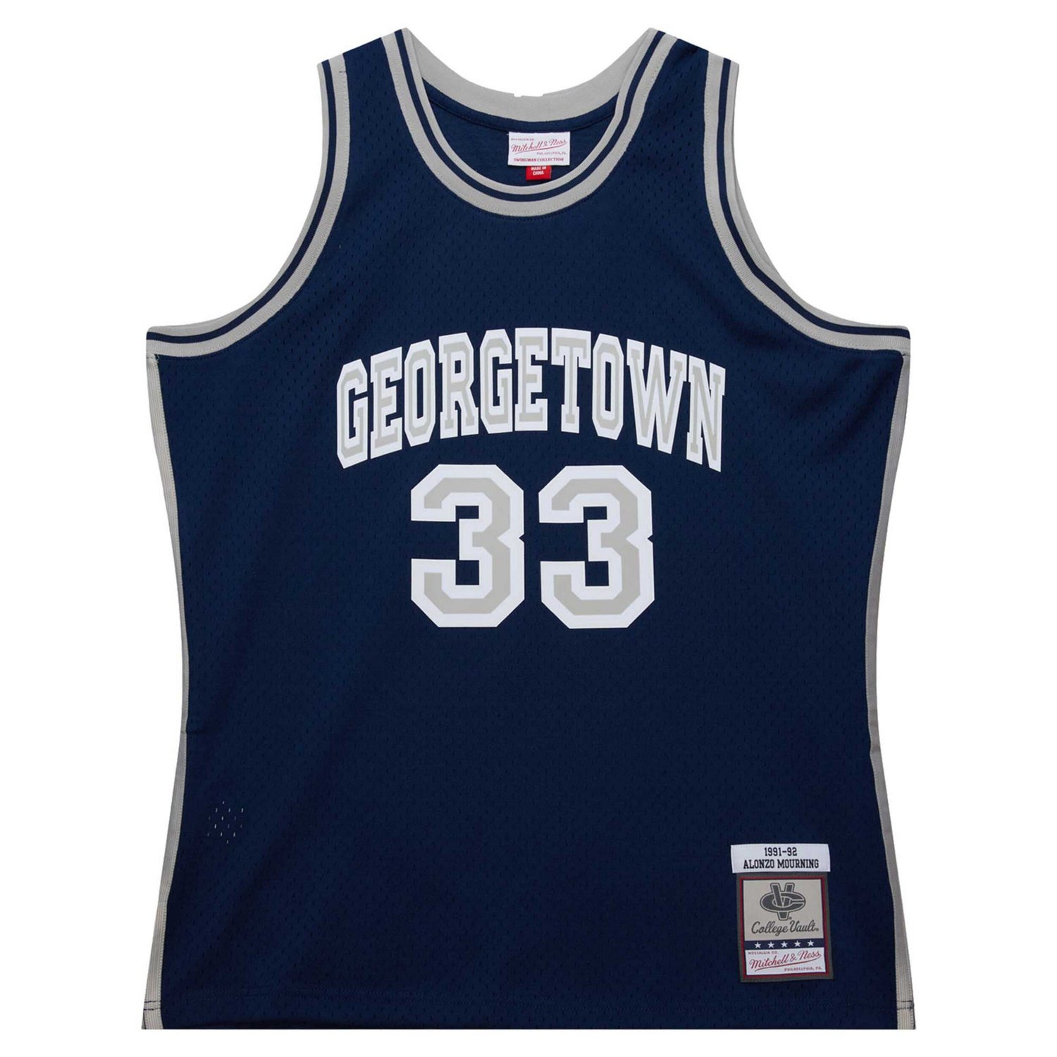 Mitchell  Ness Alonzo Mourning Georgetown Hoyas 1991/92 Swingman Player Jersey                                                   - view number 2