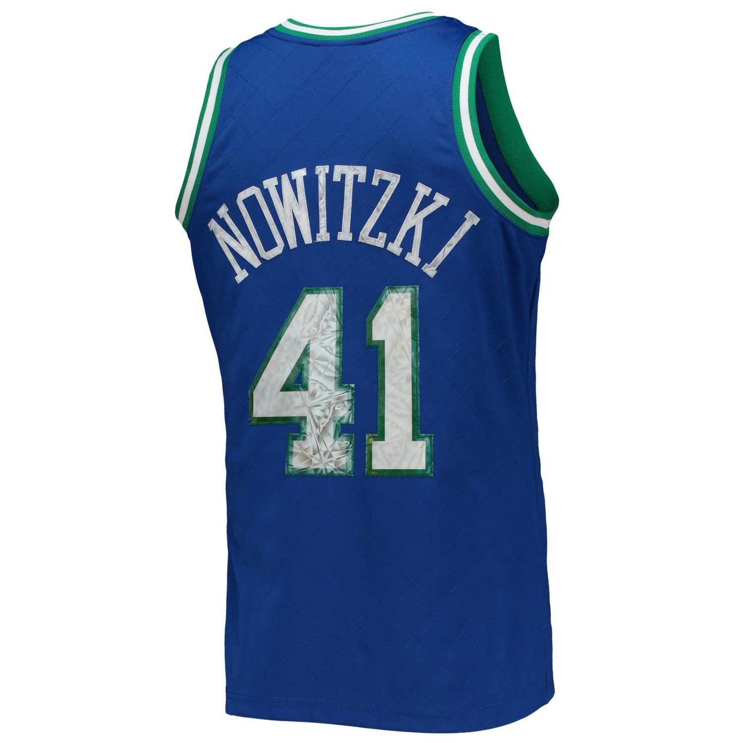 Mitchell  Ness Dirk Nowitzki Dallas Mavericks 1996-97 Hardwood Classics NBA 75th Anniversary Diamond Swingman Jersey             - view number 3