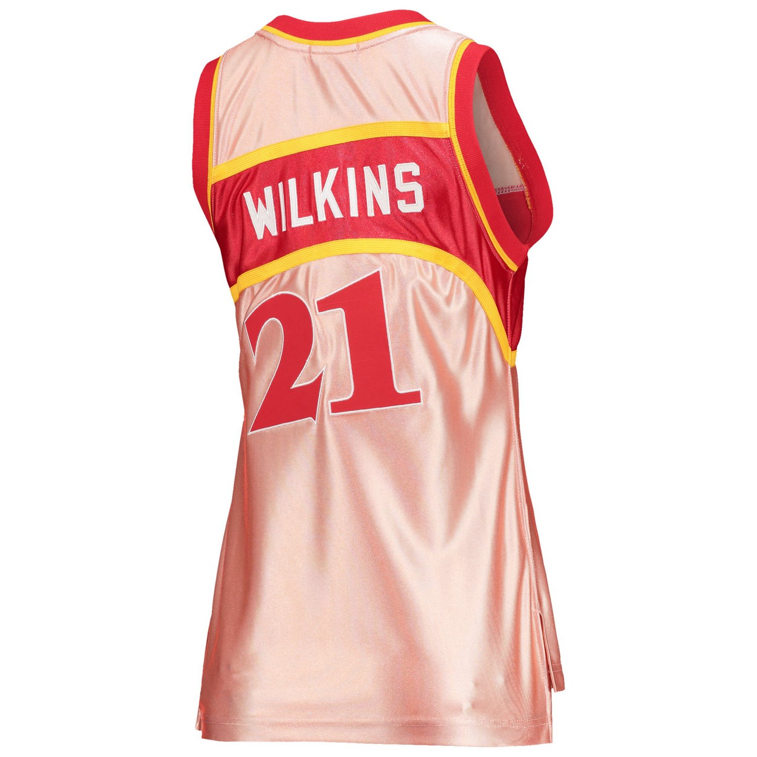 Mitchell  Ness Dominique Wilkins Atlanta Hawks 75th Anniversary Rose Gold 1986 Swingman Jersey                                   - view number 4