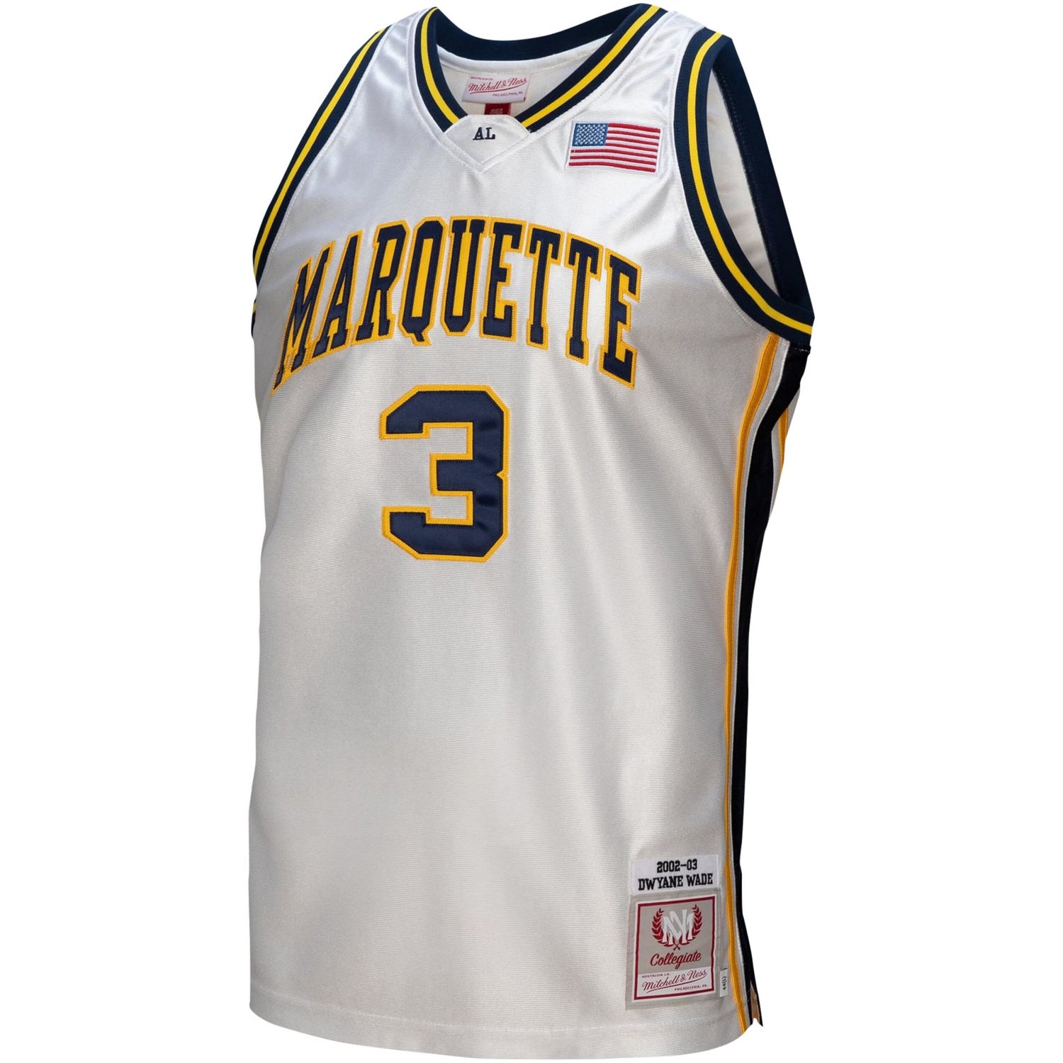 Mitchell  Ness Dwyane Wade Marquette Golden Eagles College Vault 2002/03 Authentic Jersey                                        - view number 2
