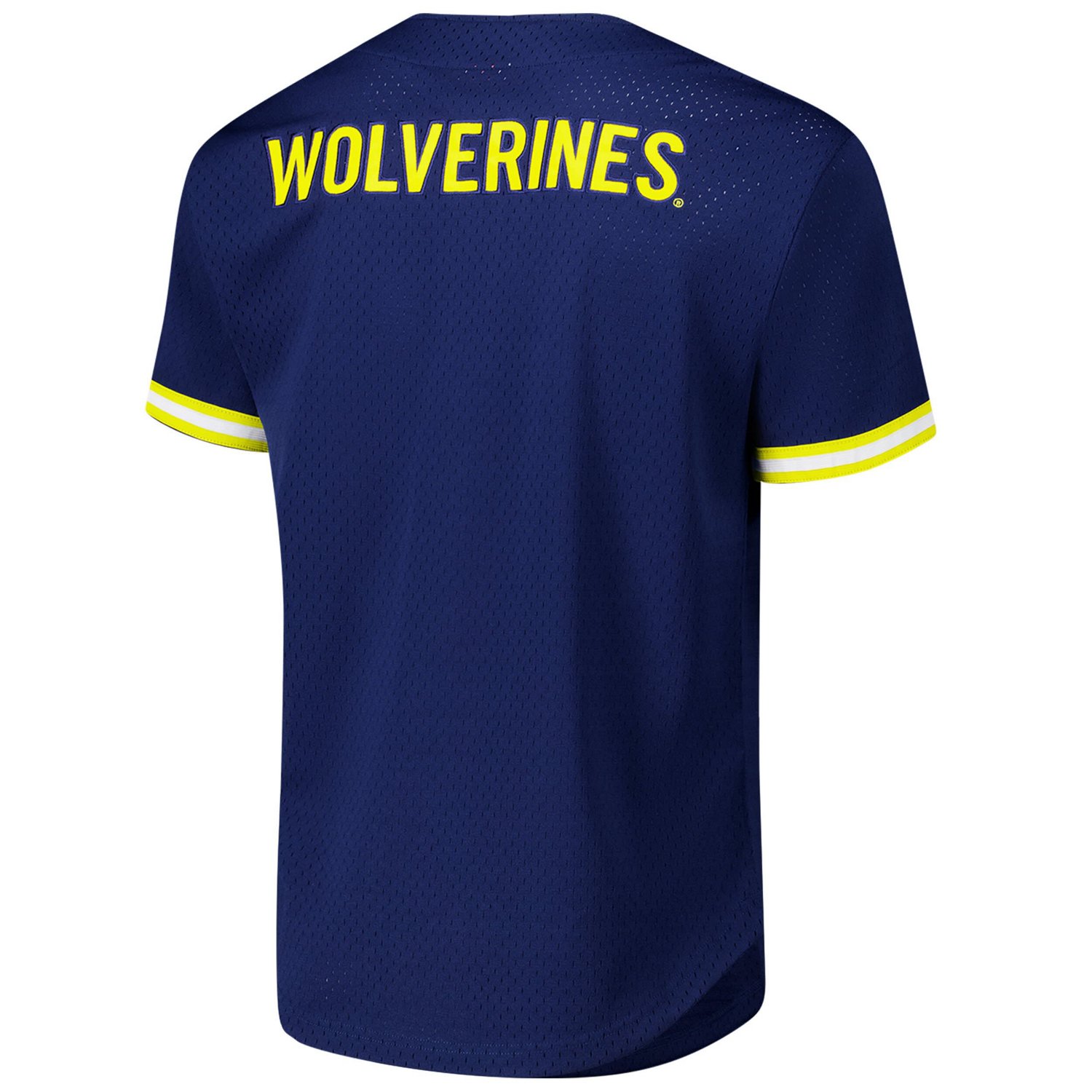 Mitchell  Ness Michigan Wolverines Game Time Vintage Mesh Button Front Top - view number 3