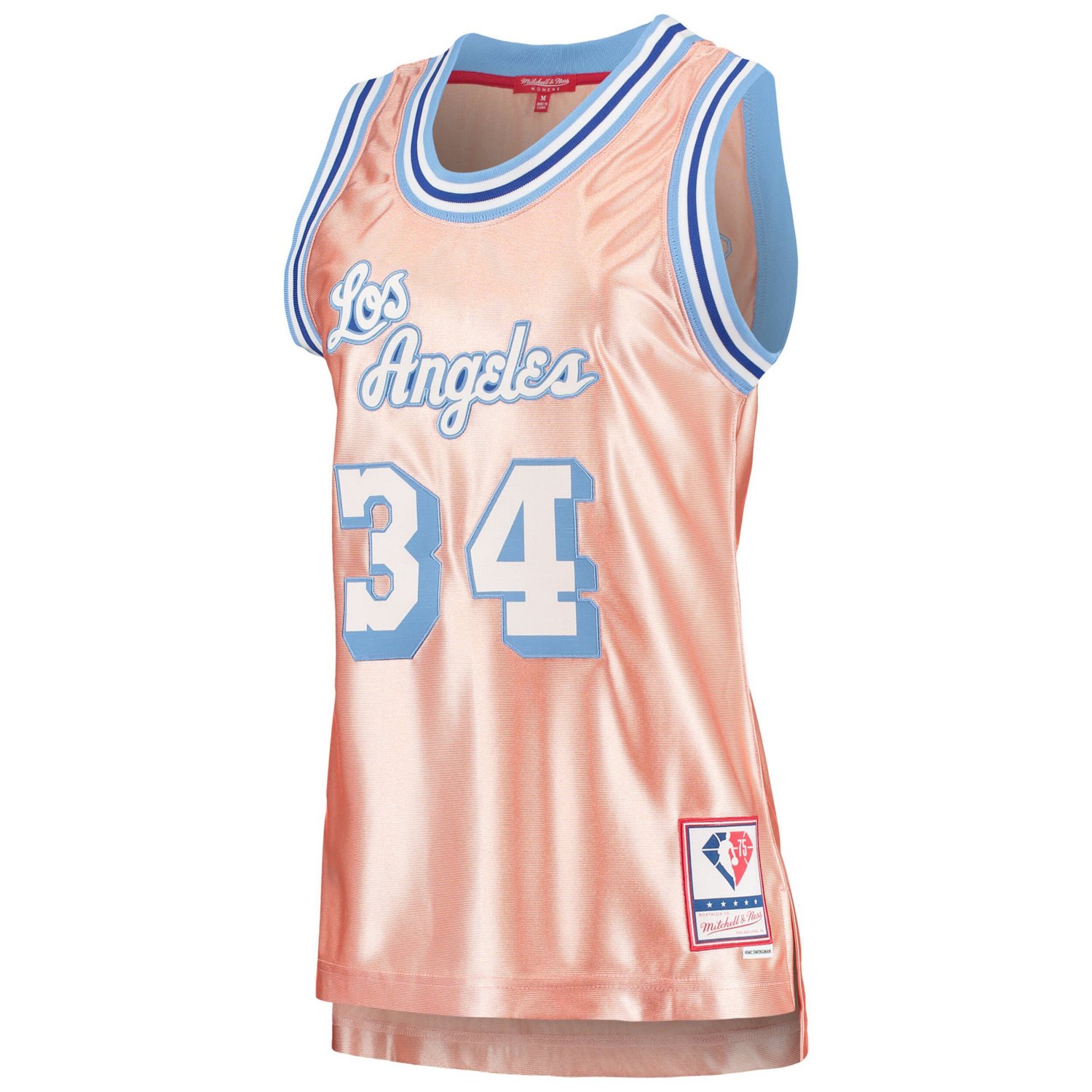 Mitchell  Ness Shaquille O'Neal Los Angeles Lakers 75th Anniversary Rose Gold 1996 Swingman Jersey                               - view number 2
