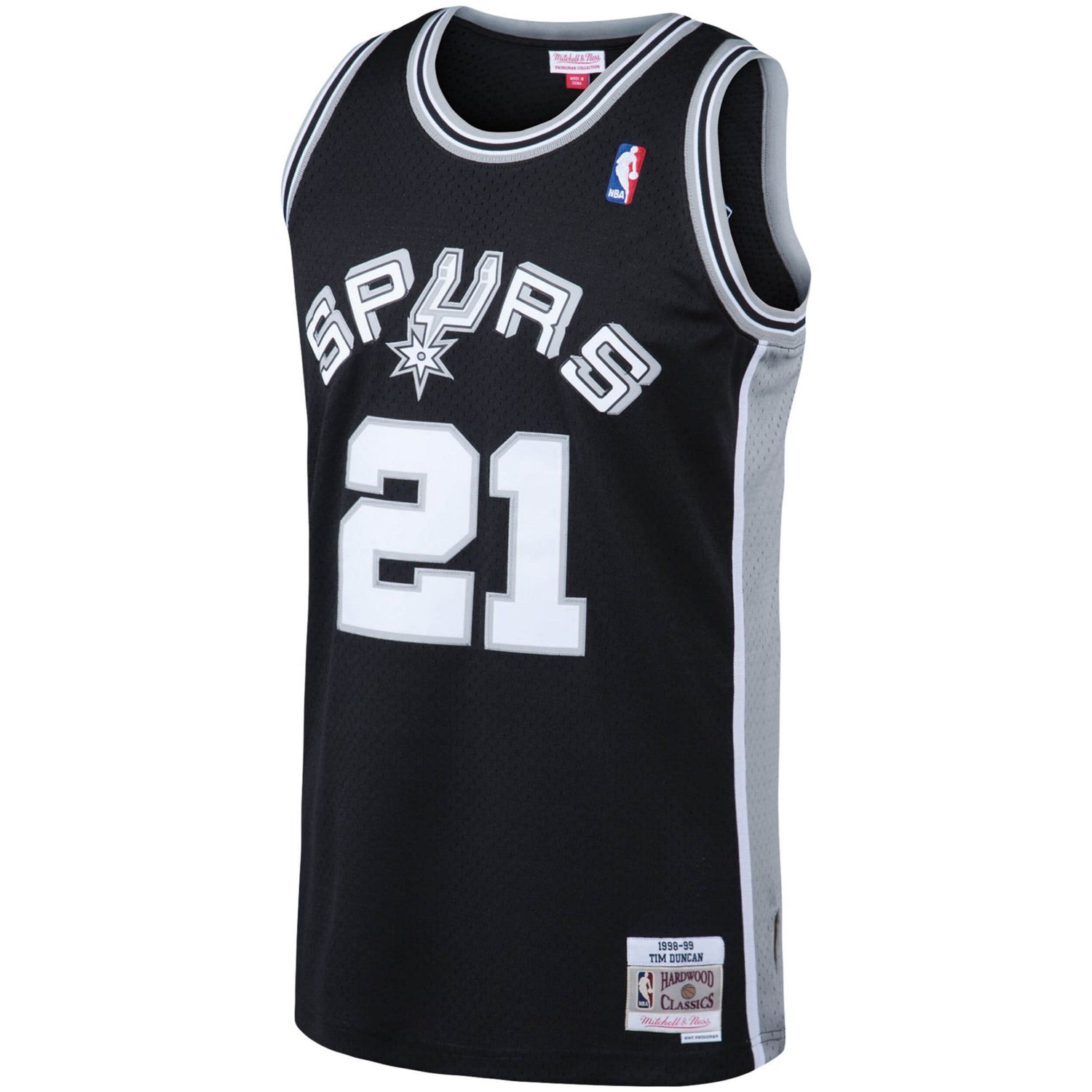 Mitchell  Ness Tim Duncan San Antonio Spurs 1998 99 Big  Tall Hardwood Classics Swingman Jersey                                  - view number 2