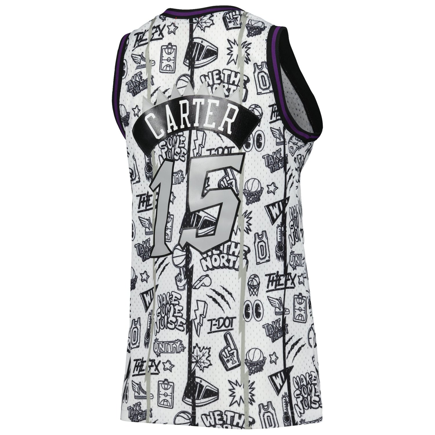 Mitchell  Ness Vince Carter Toronto Raptors 1998 Doodle Swingman Jersey                                                          - view number 3