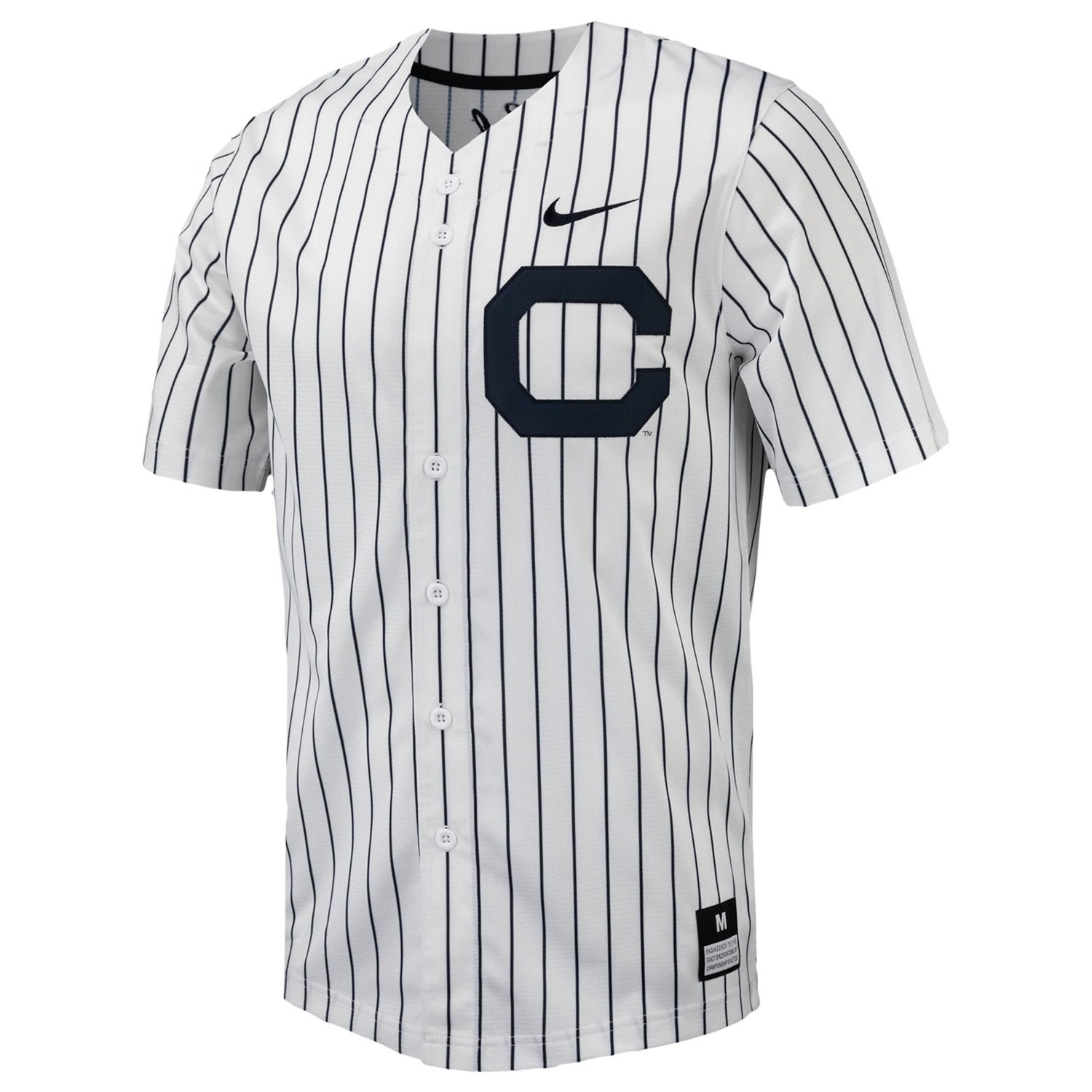 Nike /Navy Cal Bears Pinstripe Replica Full-Button Baseball Jersey                                                               - view number 2