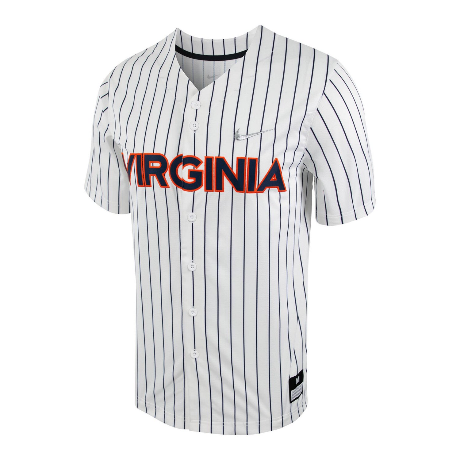 Nike /Navy Virginia Cavaliers Pinstripe Replica Full-Button Baseball Jersey - view number 2