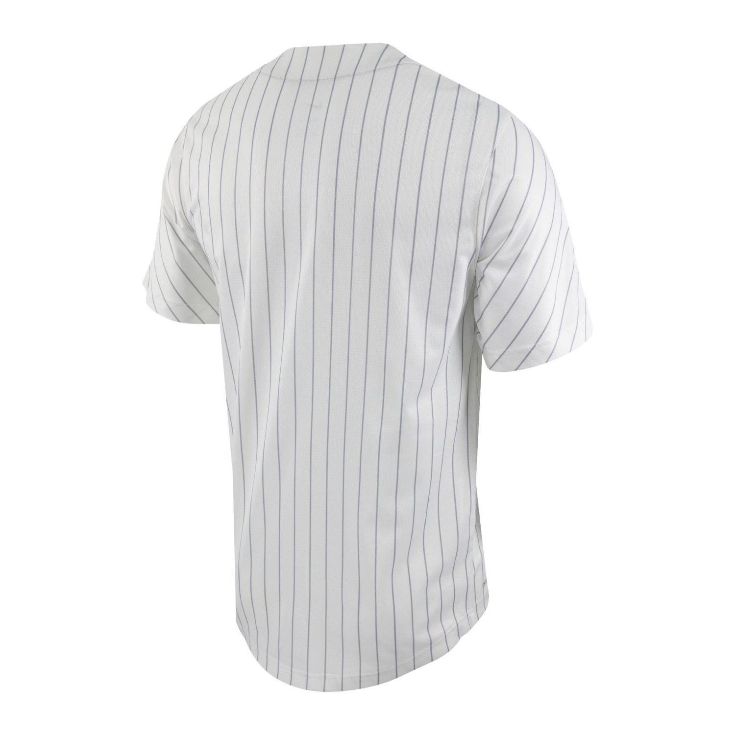 Nike /Silver Oregon Ducks Pinstripe Replica Full-Button Baseball Jersey - view number 3