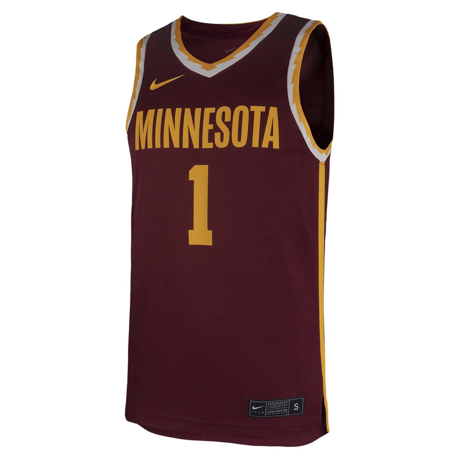 Nike 1 Minnesota Golden Gophers Team Replica Basketball Jersey                                                                   - view number 2