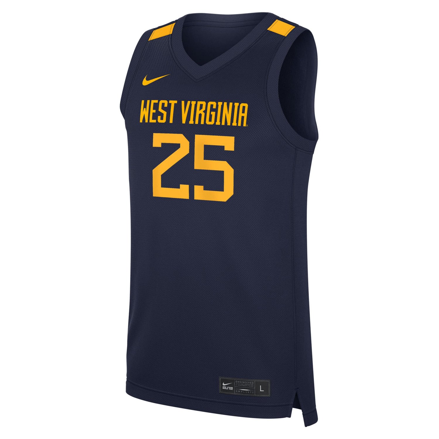 Nike 25 West Virginia Mountaineers Road Replica Basketball Jersey - view number 2