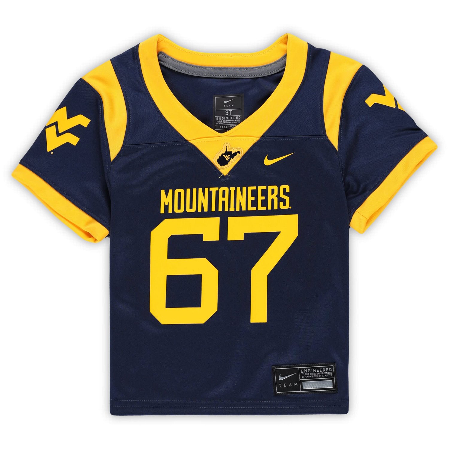 Nike 67 West Virginia Mountaineers Untouchable Replica Football Jersey - view number 2