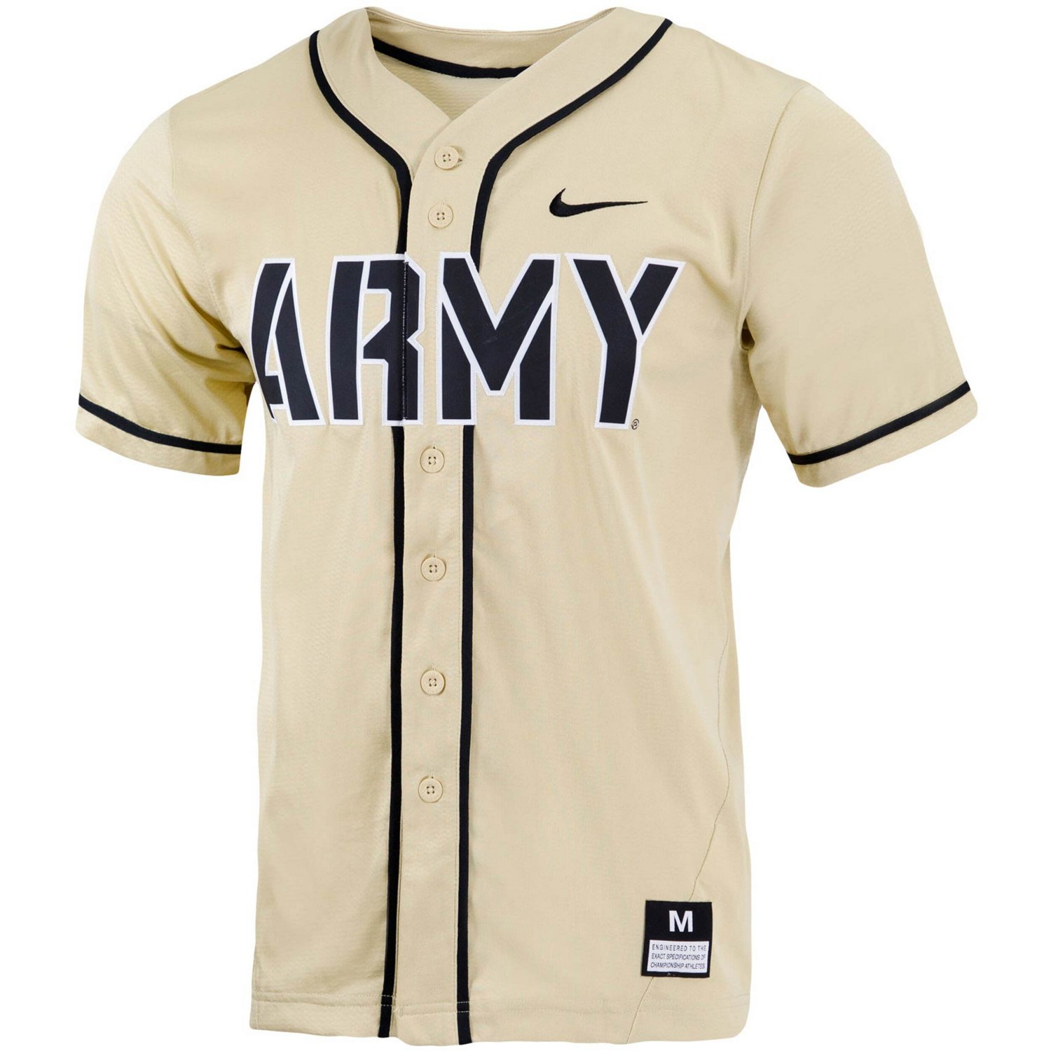 Nike Army Black Knights Replica Full-Button Baseball Jersey                                                                      - view number 2