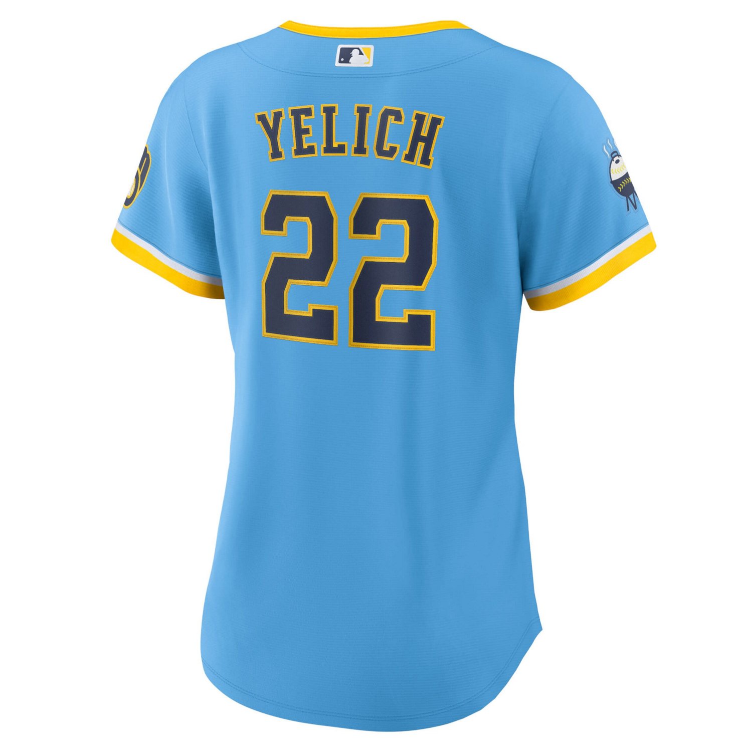 Nike Christian Yelich Powder Milwaukee Brewers City Connect Replica Player Jersey - view number 3