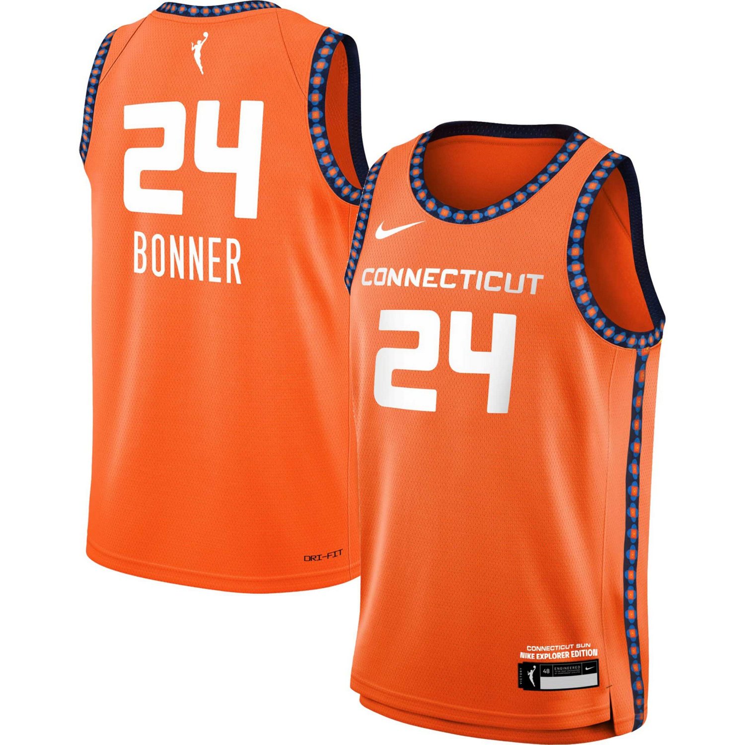 Nike DeWanna Bonner Connecticut Sun 2021 Explorer Edition Victory Player Jersey                                                  - view number 1
