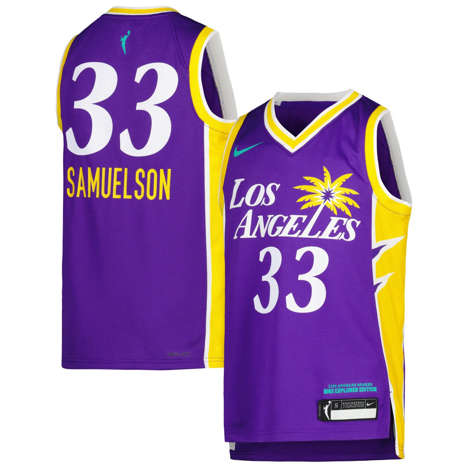 Nike Katie Lou Samuelson Los Angeles Sparks 2021 Explorer Edition Victory Player Jersey                                          - view number 1