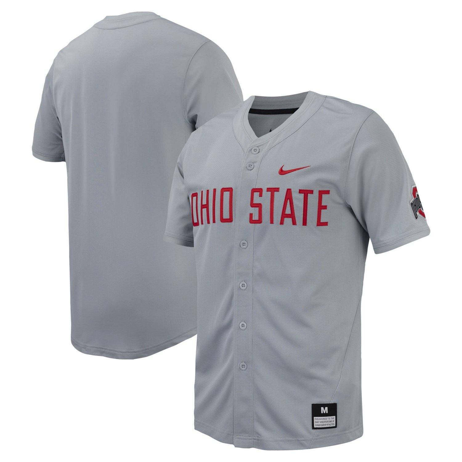 Nike Ohio State Buckeyes Replica Full-Button Baseball Jersey                                                                     - view number 1