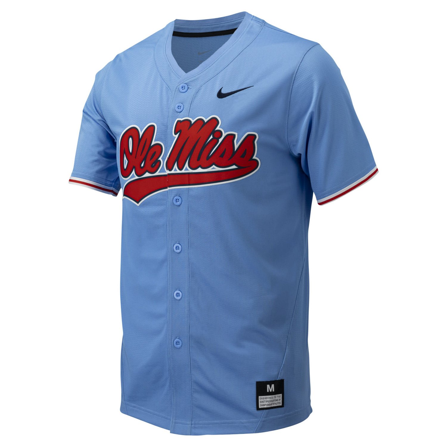 Nike Powder Ole Miss Rebels Replica Full-Button Baseball Jersey                                                                  - view number 2