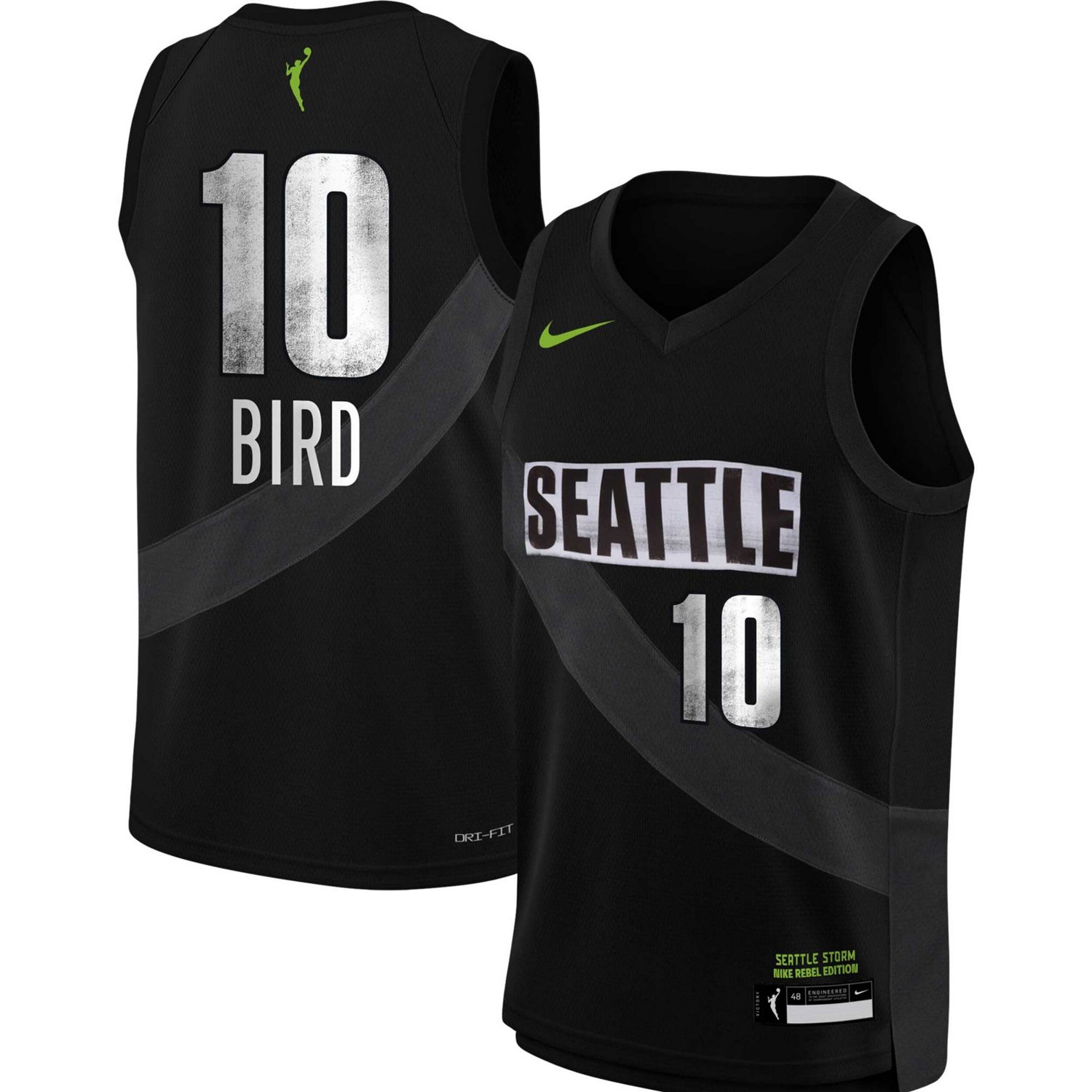 Nike Sue Bird Seattle Storm 2021 Rebel Edition Victory Player Jersey - view number 1