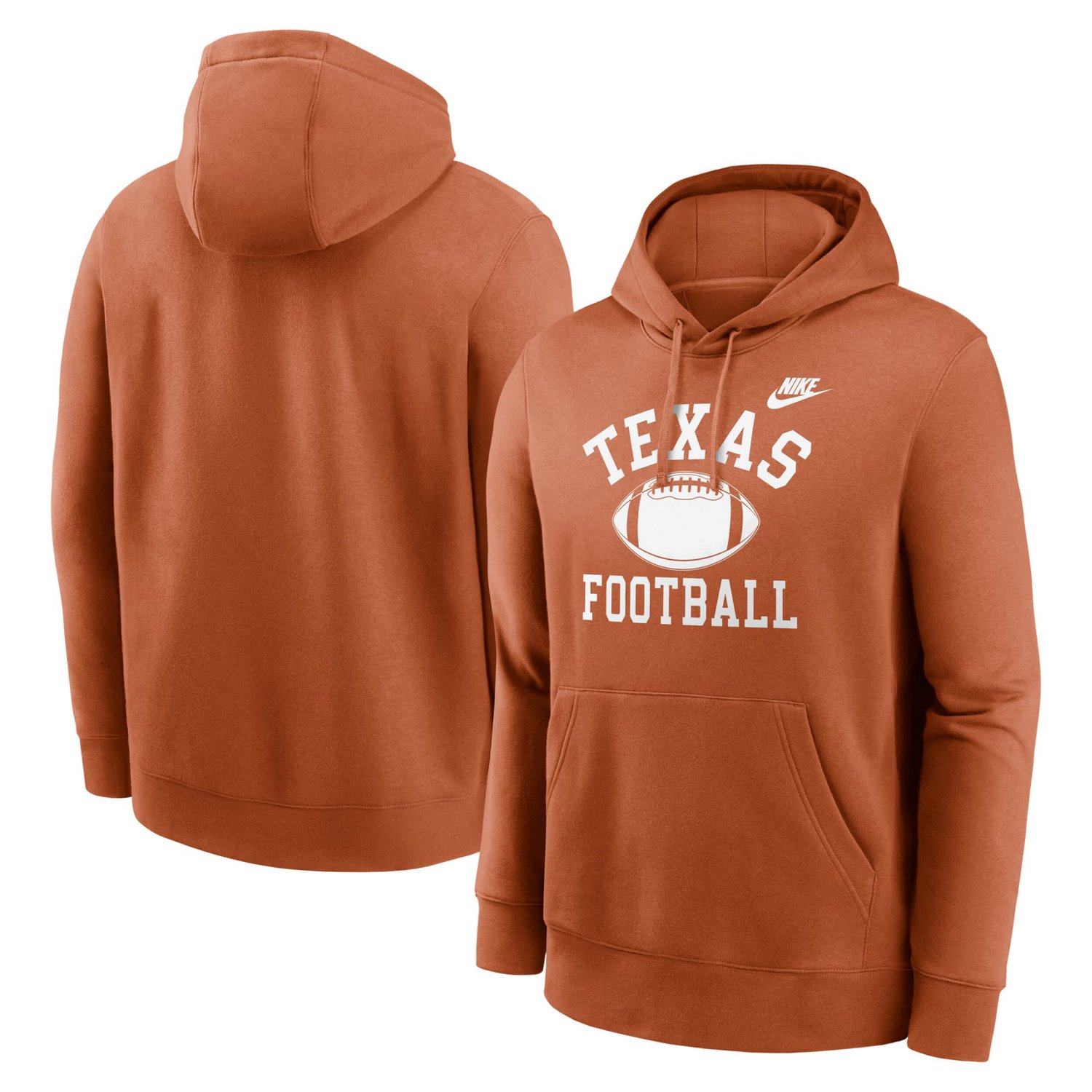 Nike Texas Texas Longhorns Legacy Football Icon Club Fleece Pullover Hoodie                                                      - view number 1