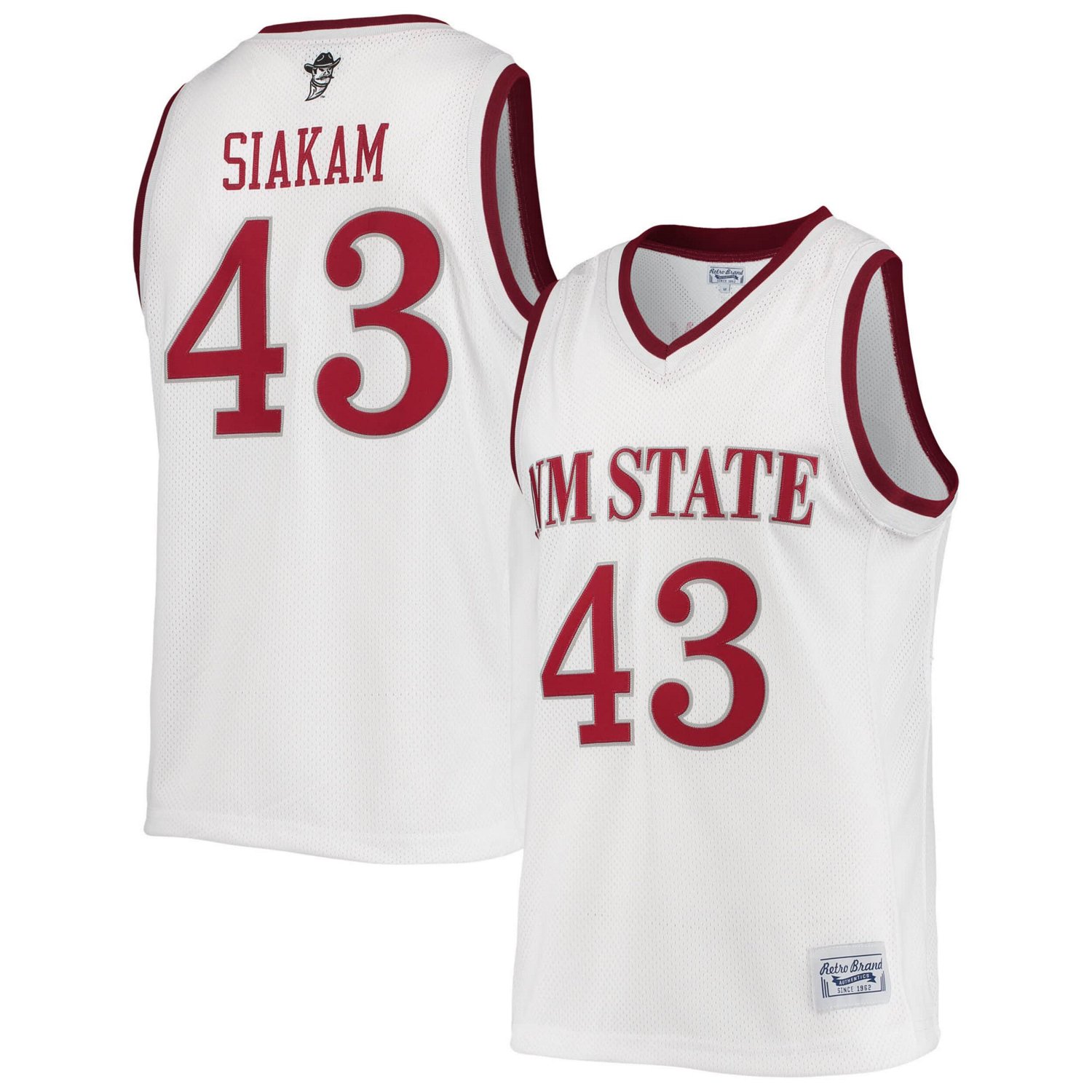 Original Retro Brand Pascal Siakam New Mexico State Aggies Alumni Commemorative Replica Basketball Jersey                        - view number 1