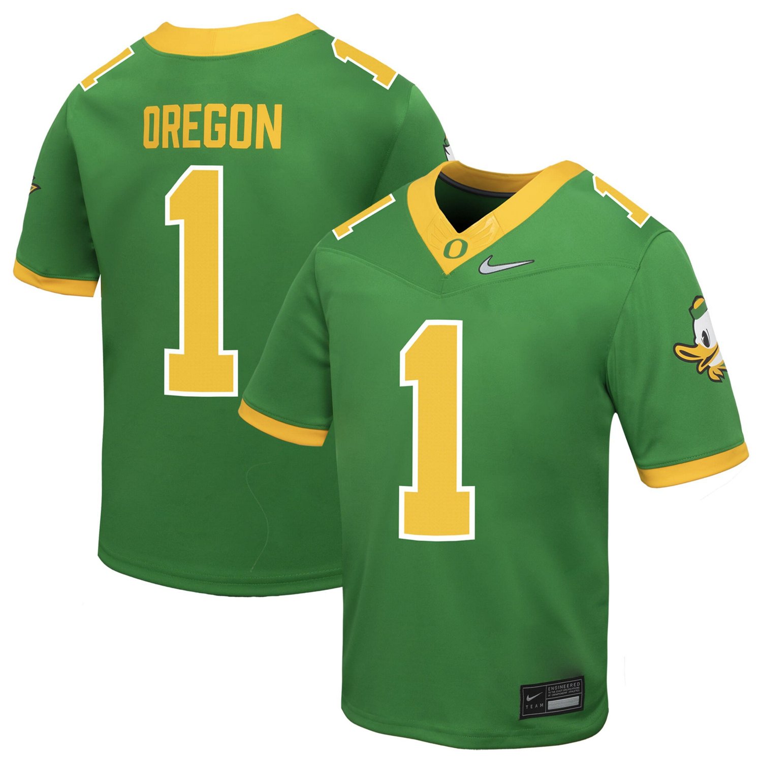 Preschool Nike 1 Oregon Ducks Vapor Fusion Alternate Jersey                                                                      - view number 1