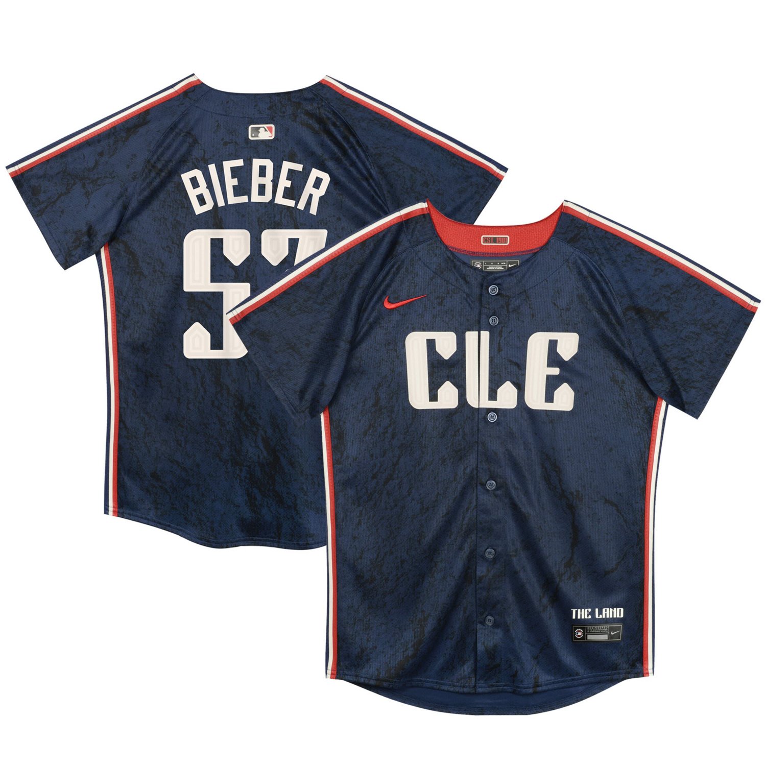 Preschool Nike Shane Bieber Cleveland Guardians 2024 City Connect Limited Jersey - view number 1