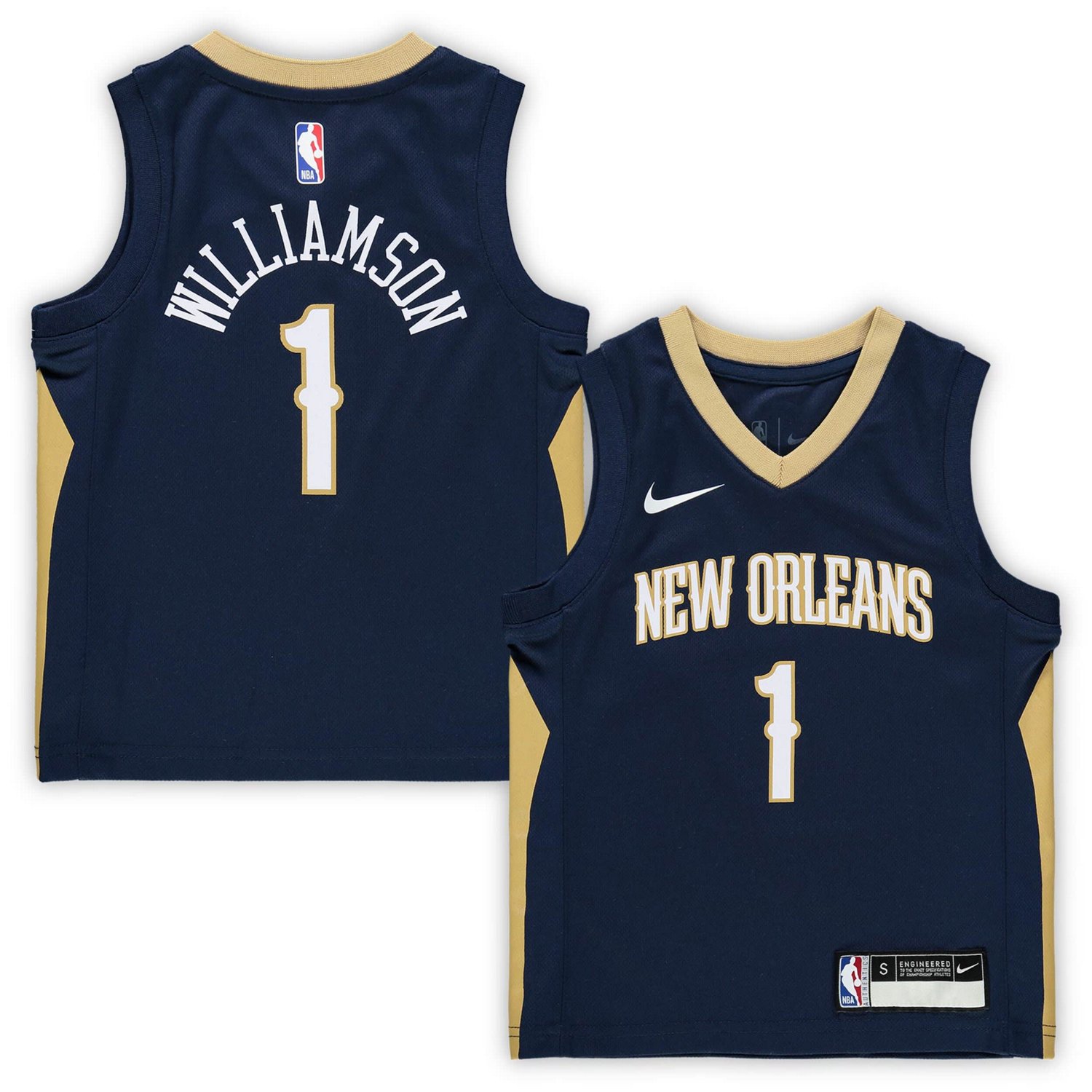 Preschool Nike Zion Williamson New Orleans Pelicans Replica Jersey - Icon Edition                                                - view number 1