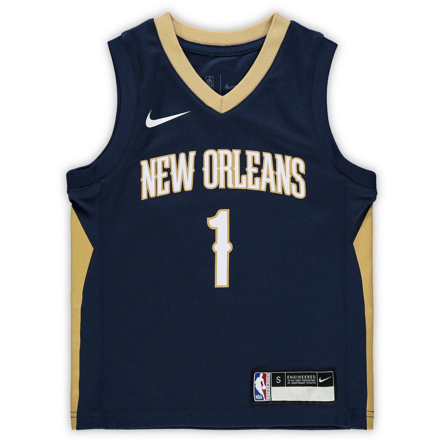 Preschool Nike Zion Williamson New Orleans Pelicans Replica Jersey - Icon Edition                                                - view number 2