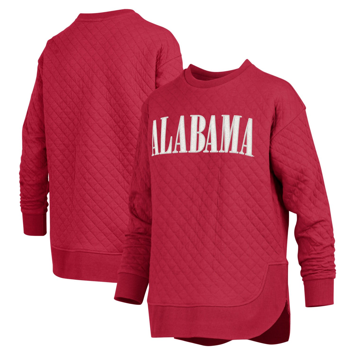 Pressbox Alabama Tide Quilted Long Sleeve Pullover Sweatshirt