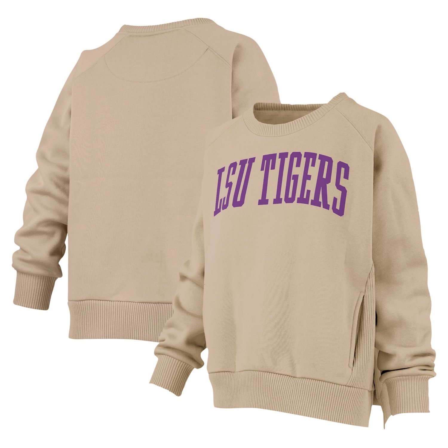 Pressbox LSU Tigers Pocketed Raglan Pullover Sweatshirt