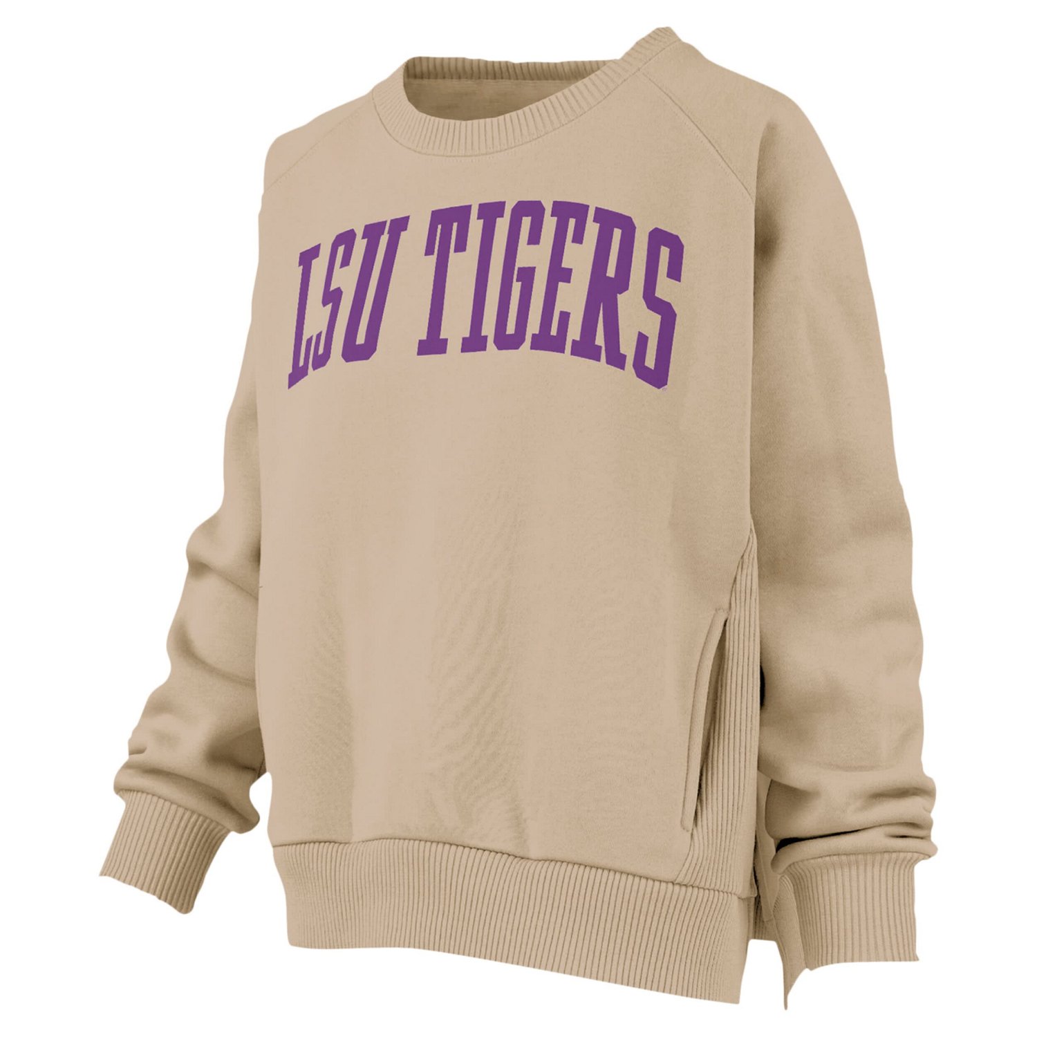 Pressbox LSU Tigers Pocketed Raglan Pullover Sweatshirt