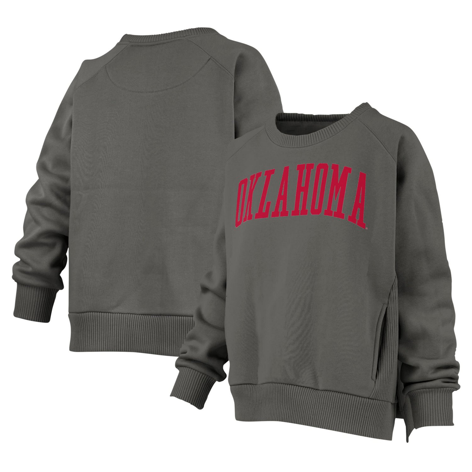 Pressbox Oklahoma Sooners Pocketed Raglan Pullover Sweatshirt