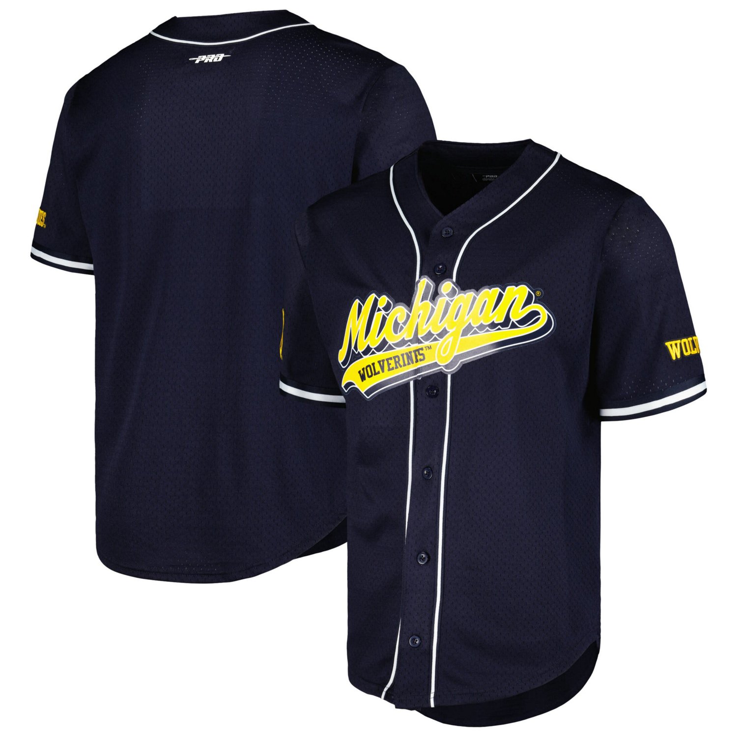 Pro Standard Michigan Wolverines Mesh Full-Button Replica Baseball Jersey - view number 1