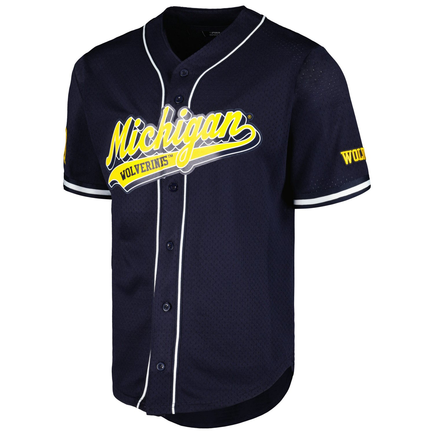 Pro Standard Michigan Wolverines Mesh Full-Button Replica Baseball Jersey - view number 2