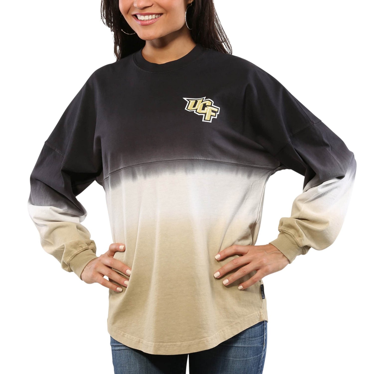 UCF Knights Ombre Long Sleeve Dip-Dyed Spirit Jersey - view number 3