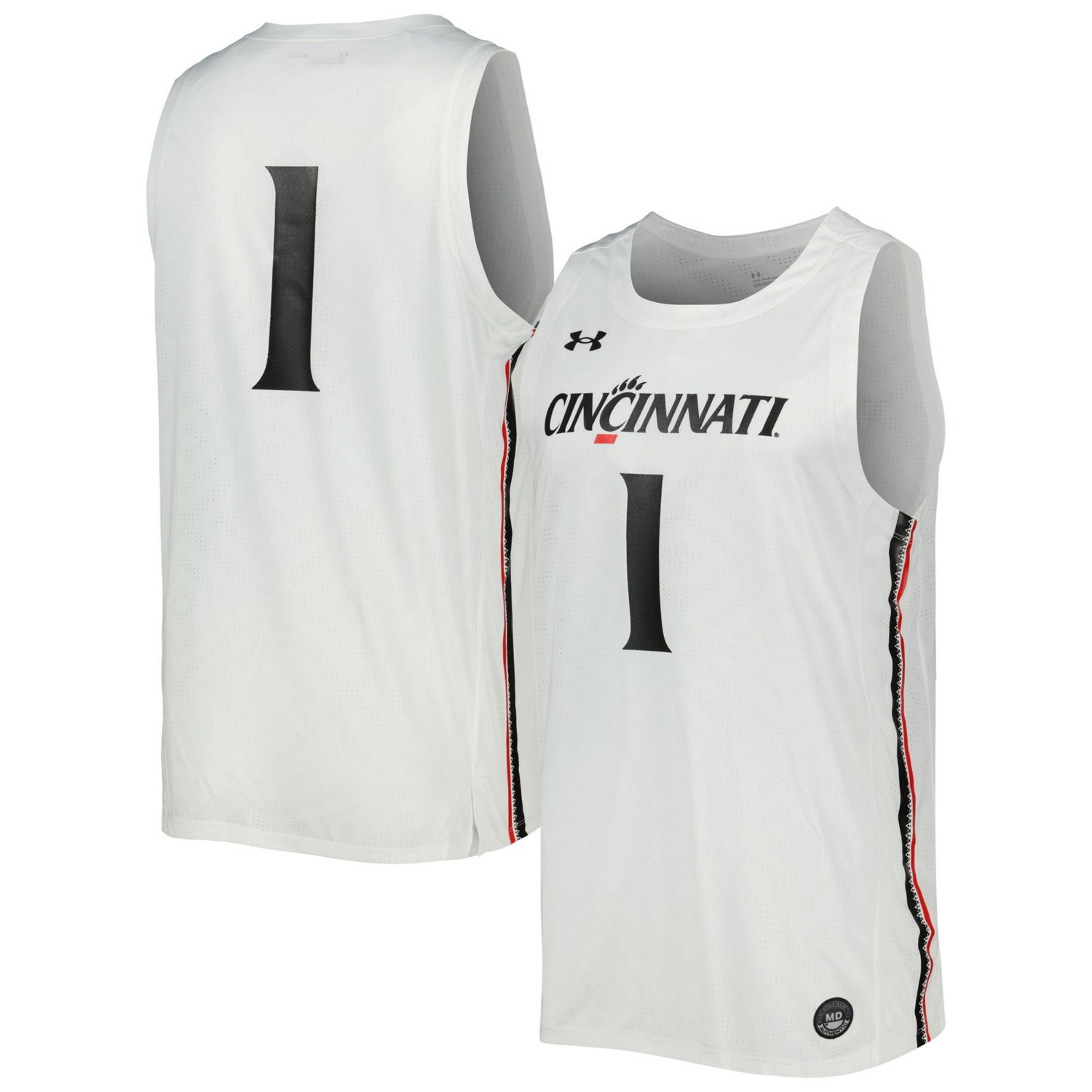 Men's Under Armour White Cincinnati Bearcats Replica Basketball Jersey