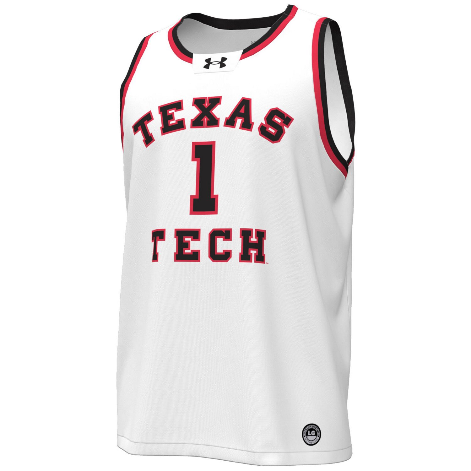 Under Armour 1 Texas Tech Red Raiders Throwback Replica Basketball Jersey                                                        - view number 2