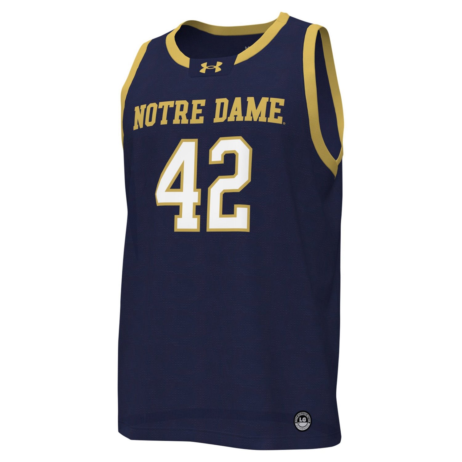 Under Armour 42 Notre Dame Fighting Irish Replica Basketball Jersey                                                              - view number 2