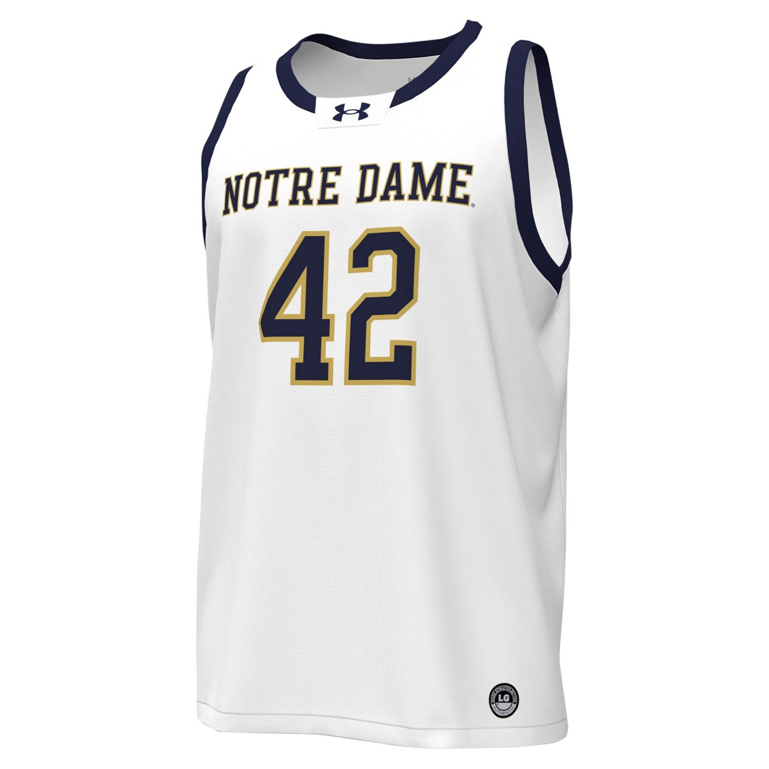 Under Armour 42 Notre Dame Fighting Irish Replica Basketball Jersey                                                              - view number 2