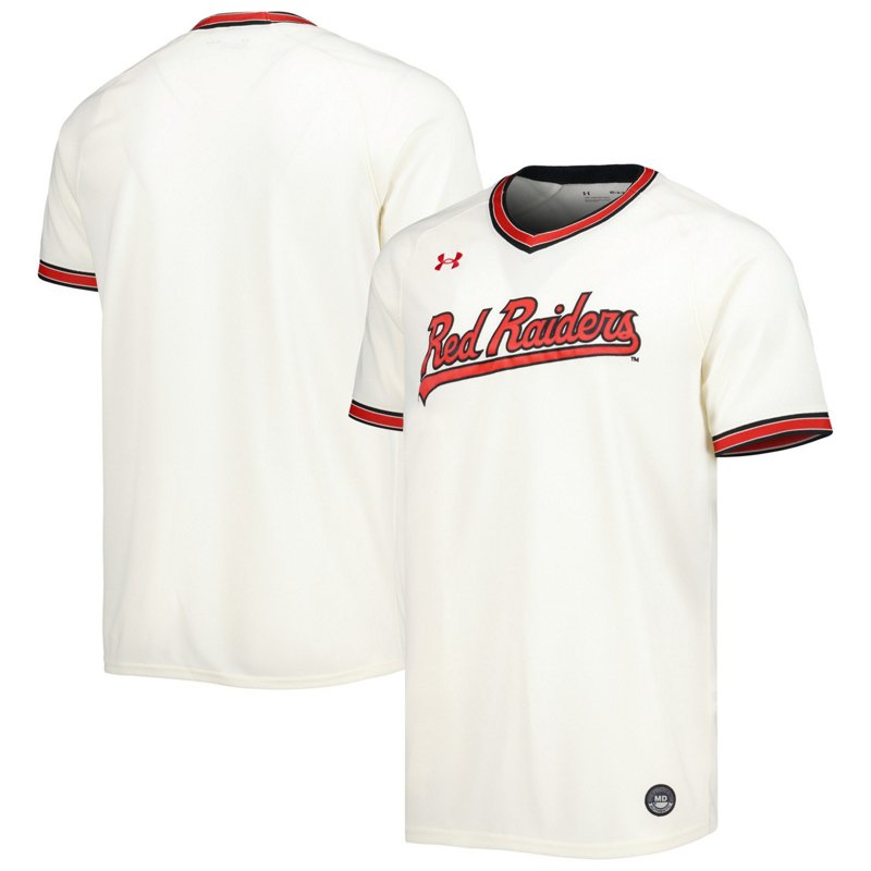 Under Armour Texas Tech Red Raiders Replica Baseball Jersey Cream, 3X-Large - NCAA Men's Tops at Academy Sports