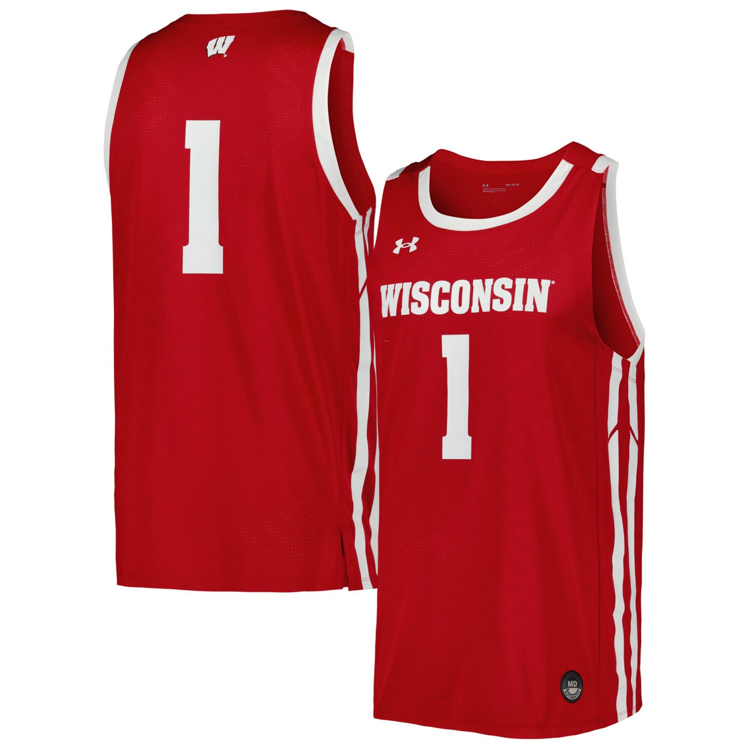 Under Armour Wisconsin Badgers Replica Basketball Jersey                                                                         - view number 1