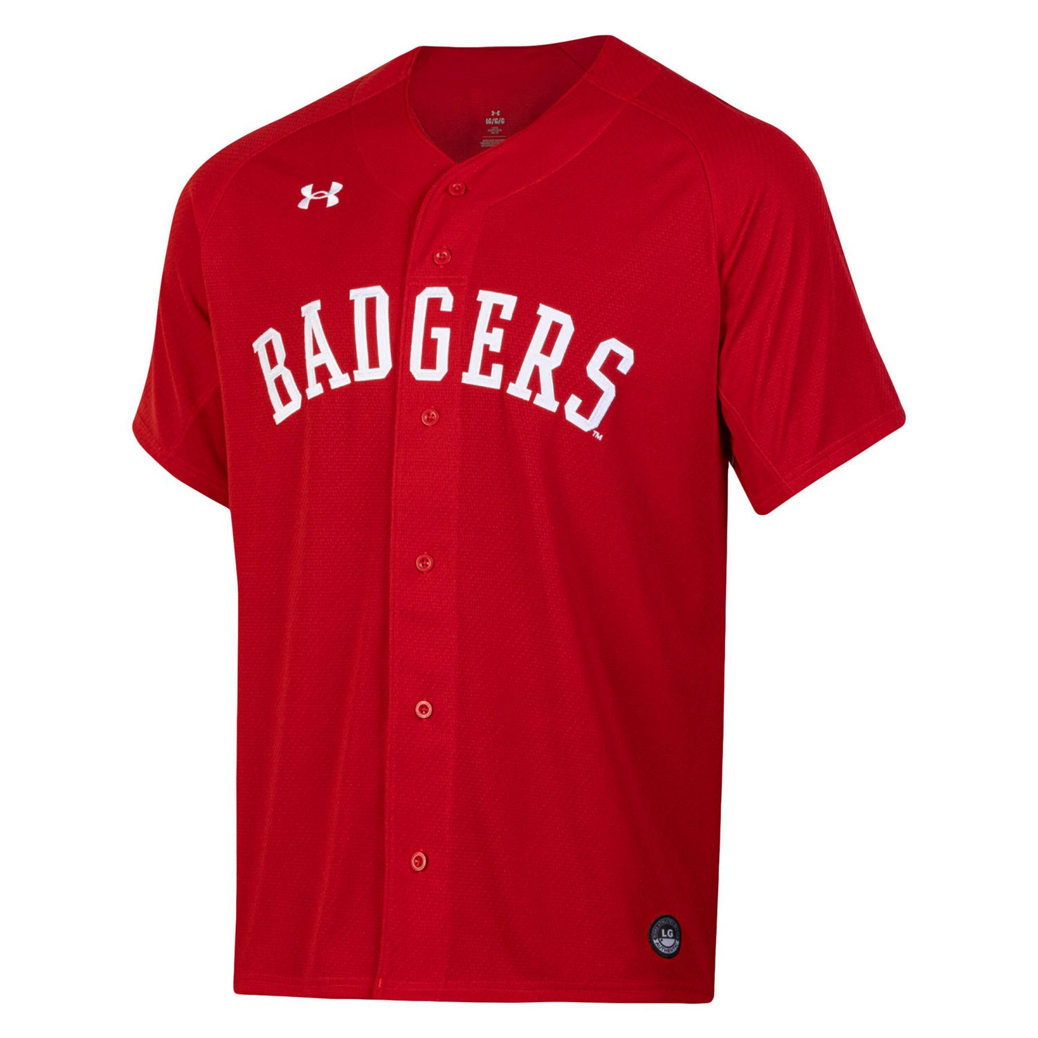 Under Armour Wisconsin Badgers Replica Full-Button Baseball Jersey                                                               - view number 2