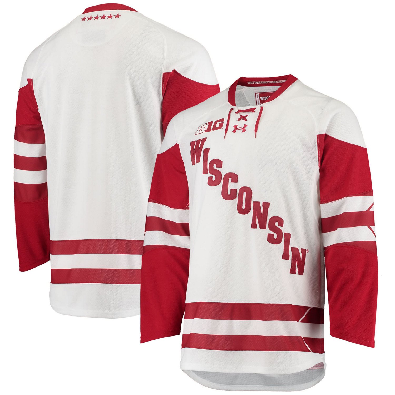 Under Armour Wisconsin Badgers UA Replica Hockey Jersey