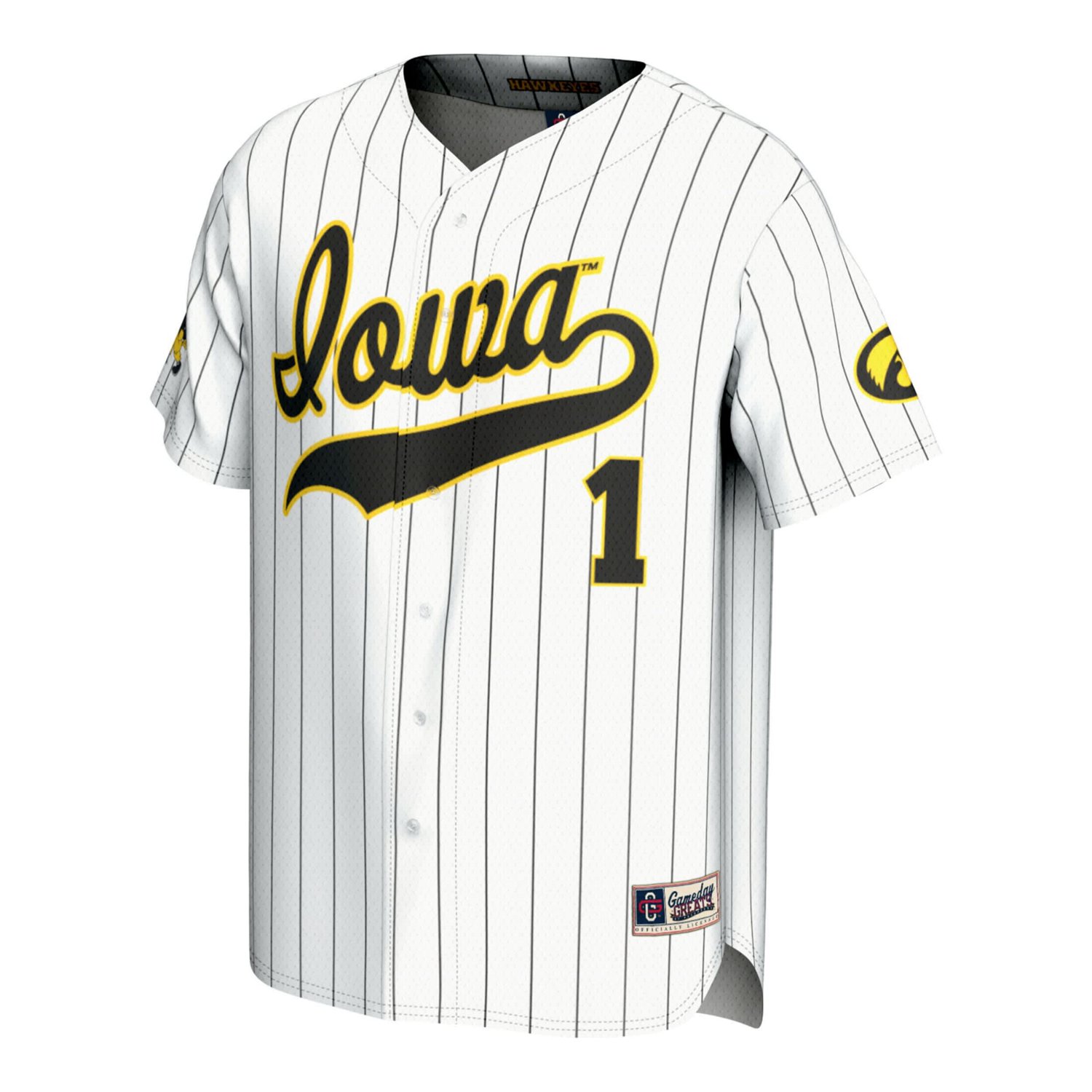 Unisex GameDay Greats 1 Iowa Hawkeyes Baseball Lightweight Fashion Jersey                                                        - view number 2