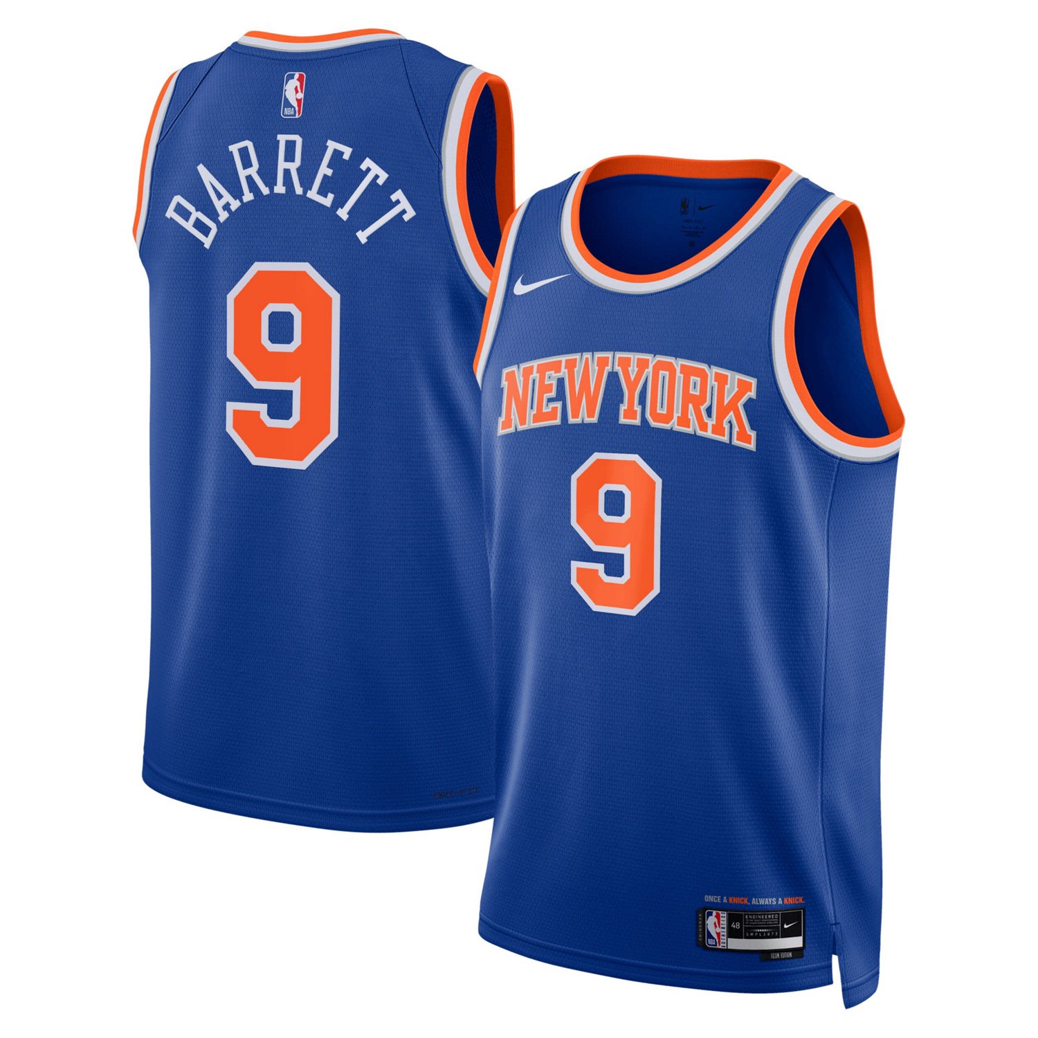 Unisex Nike RJ Barrett New York Knicks Swingman Jersey - Icon Edition